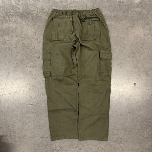 Vintage Y2K Brandon Thorne Green Army Cargo Wide Leg Flare Men's Pants XL - Picture 2 of 6